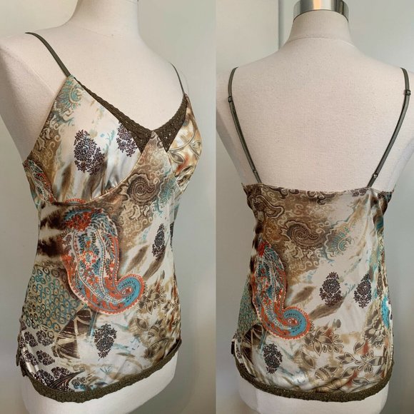 Unknown Tops - Cami Top BoHo Festival S / M bohemian slip top 90s Y2k